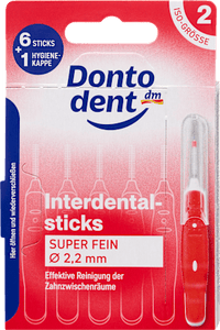 Interdentalbürsten rot 0,5 mm ISO 2, 6 St