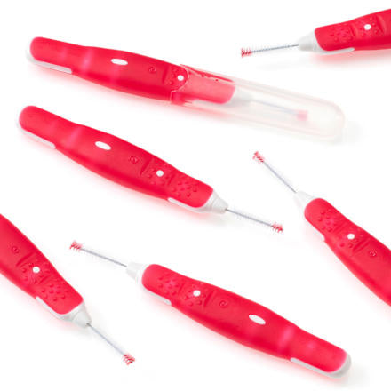 Interdentale ragers rood 0,5 mm ISO 2, 6 stuks