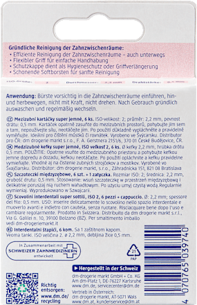 Interdentalbürsten rot 0,5 mm ISO 2, 6 St