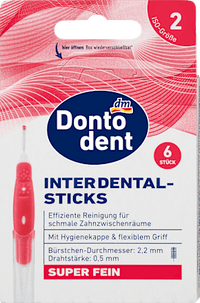 Interdentale ragers rood 0,5 mm ISO 2, 6 stuks