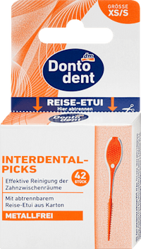 Interdentalpicks orange metallfrei XS/S, 42 St