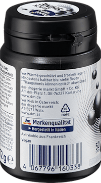 Kaugummi, Black Shine mit Aktivkohle, zuckerfrei, 50 St