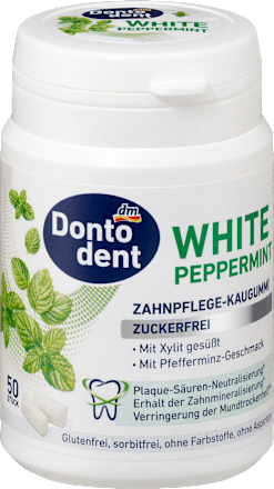 Kaugummi, Peppermint mit Xylit, 50 St Dontodent