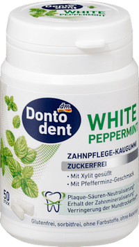 Kaugummi, Peppermint mit Xylit, 50 St Dontodent