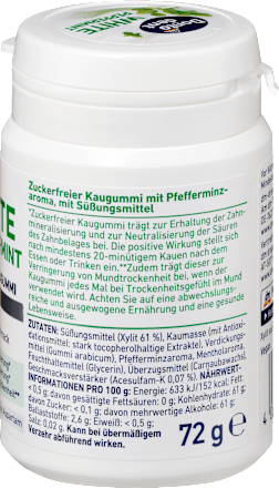 Kaugummi, Peppermint mit Xylit, 50 St Dontodent