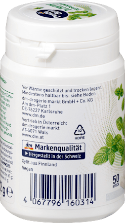 Kaugummi, Peppermint mit Xylit, 50 St Dontodent