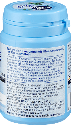 Kaugummi, Strong Mint, zuckerfrei, 50 St