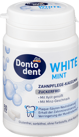 Kaugummi, White Mint mit Xylit, 50 St Dontodent