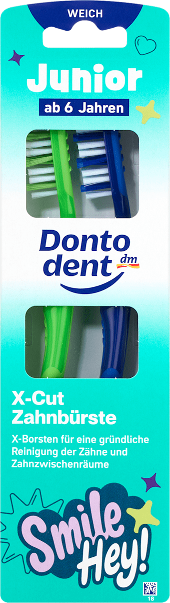 Dontodent Zahnbürste Junior X-Cut weich, 2 St