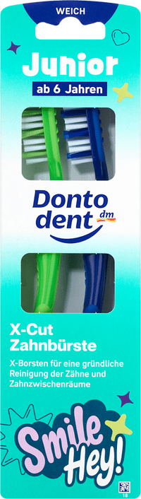 Dontodent Zahnbürste Junior X-Cut weich, 2 St