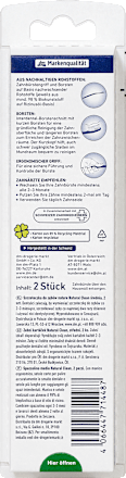 Tandenborstel natuur Natural Clean medium, 2 stuks