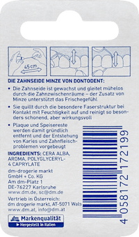 Tandzijde mint reisformaat, 12 m