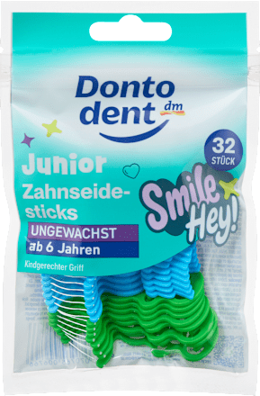 Zahnseidesticks Junior ab 6 Jahren, ungewachst, 32 St