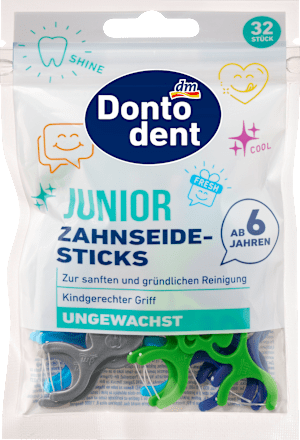 Tandzijdestokjes Junior vanaf 6 jaar, 32 stuks
