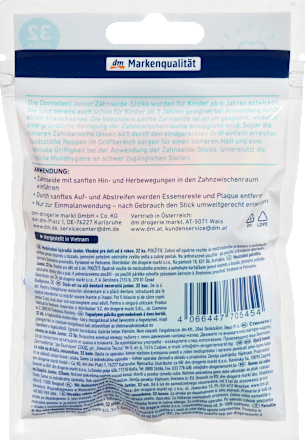 Zahnseidesticks Junior ab 6 Jahren, 32 St Dontodent