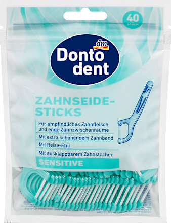 Dontodent Gevoelige tandzijdestokjes, 40 stuks