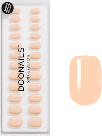 Künstliche Nägel, Soft Gel Press Ons Apricot Short Square, 30 St