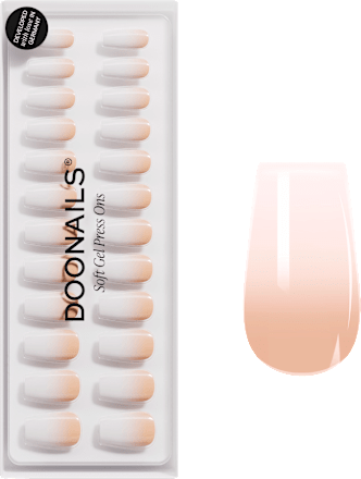 Künstliche Nägel, Soft Gel Press Ons Babyboomer Short Coffin, 30 St