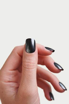 Künstliche Nägel, Soft Gel Press Ons Black Pearl Extra Short Square, 30 St