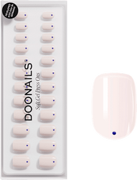 Künstliche Nägel, Soft Gel Press Ons Blue Dots Extra Short Square, 30 St