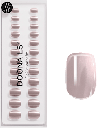 Künstliche Nägel, Soft Gel Press Ons Cashmere Glow Extra Short Square, 30 St