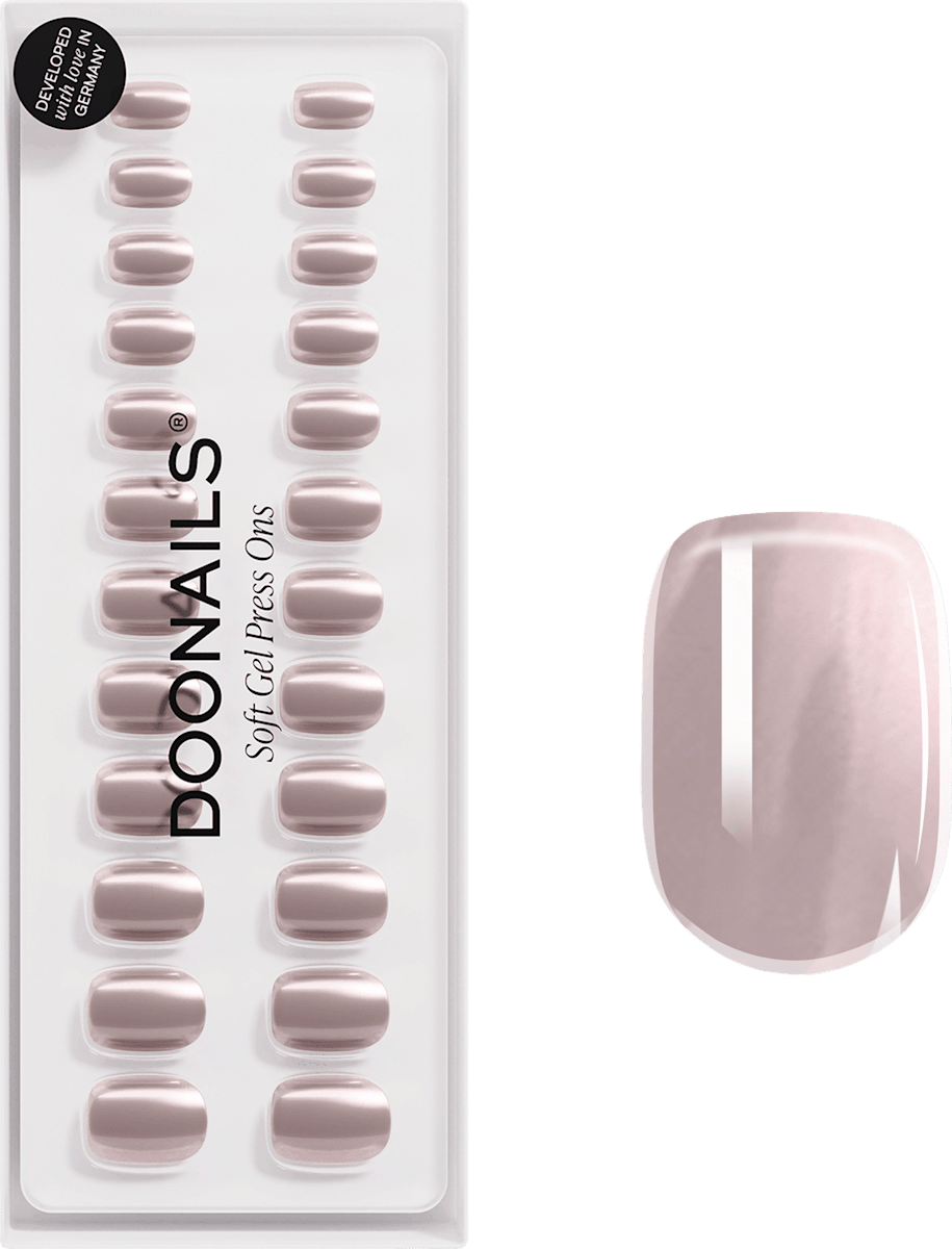Doonails Künstliche Nägel, Soft Gel Press Ons Cashmere Glow Extra Short Square, 30 St