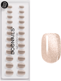 Künstliche Nägel, Soft Gel Press Ons Champagne Cat Eye Extra Short Square, 30 St