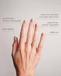 Künstliche Nägel, Soft Gel Press Ons Classic French Extra Short Square, 30 St