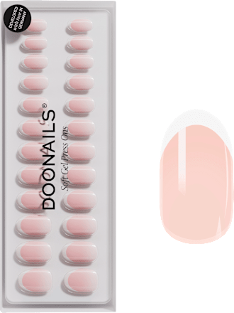Künstliche Nägel, Soft Gel Press Ons Classic French Medium Round, 30 St