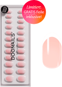 Künstliche Nägel, Soft Gel Press Ons Classic French, 30 St Doonails