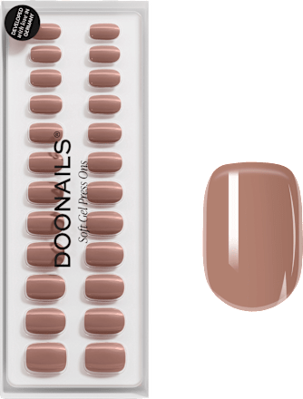Künstliche Nägel, Soft Gel Press Ons Espresso Extra Short Square, 30 St