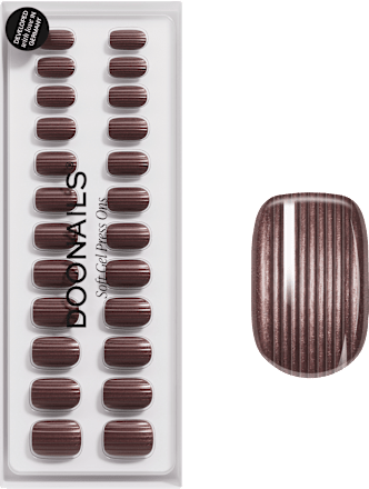 Künstliche Nägel, Soft Gel Press Ons Espresso Martini Medium Round, 30 St