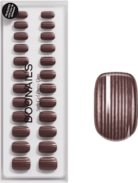 Künstliche Nägel, Soft Gel Press Ons Espresso Martini Medium Round, 30 St