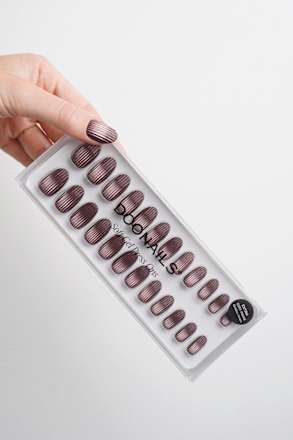 Künstliche Nägel, Soft Gel Press Ons Espresso Martini Medium Round, 30 St