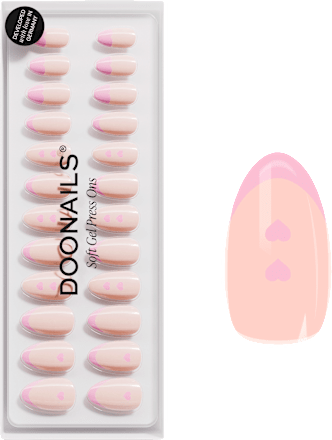 Künstliche Nägel, Soft Gel Press Ons Flirty French, 30 St
