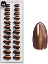 Künstliche Nägel, Soft Gel Press Ons Glass Brown, 30 St Doonails