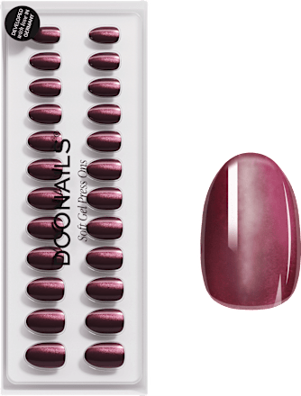 Künstliche Nägel, Soft Gel Press Ons Glass Burgundy, 30 St Doonails