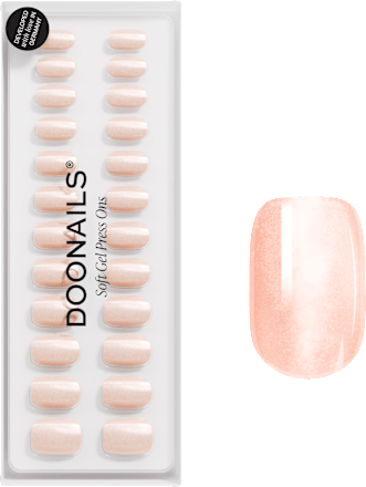 Künstliche Nägel, Soft Gel Press Ons Glass Nude, 30 St Doonails