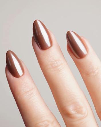 Künstliche Nägel, Soft Gel Press Ons Glazed Chocolate Short Almond, 30 St