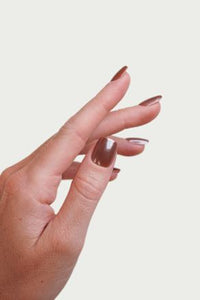 Künstliche Nägel, Soft Gel Press Ons Glazed Chocolate Short Square, 30 St