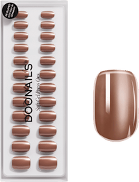 Künstliche Nägel, Soft Gel Press Ons Glazed Chocolate Short Square, 30 St