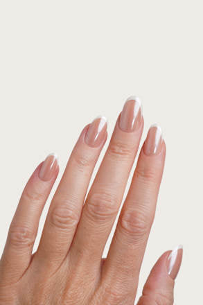 Künstliche Nägel, Soft Gel Press Ons Glazed French Medium Round, 30 St
