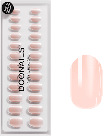 Künstliche Nägel, Soft Gel Press Ons Glazed French Medium Round, 30 St
