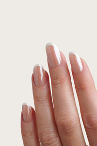 Künstliche Nägel, Soft Gel Press Ons Glazed French Medium Round, 30 St