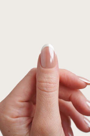 Künstliche Nägel, Soft Gel Press Ons Glazed French Medium Round, 30 St