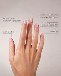 Künstliche Nägel, Soft Gel Press Ons Jetset Extra Short Square, 30 Anzahl
