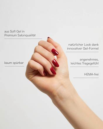 Künstliche Nägel, Soft Gel Press Ons Mon Cherie Medium Round, 30 St