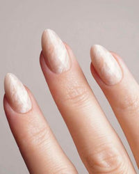 Künstliche Nägel, Soft Gel Press Ons Nude Marble Short Almond, 30 St