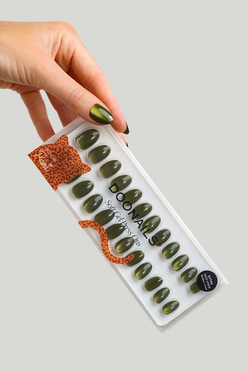 Doonails Künstliche Nägel, Soft Gel Press Ons Olive You Short Round, 30 St