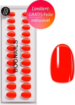 Künstliche Nägel, Soft Gel Press Ons On Fire, 30 St Doonails
